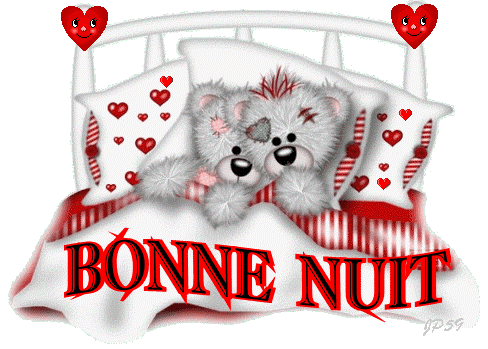 Bonne Nuit Oursons Couple Amour St Valentin Gif Anime Gratuit Le Monde Des Gifs