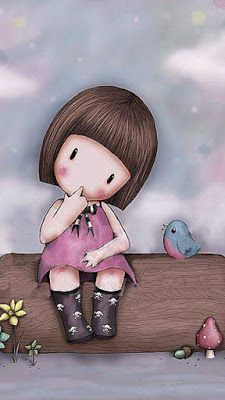 Girl and Bird - Enfant - Fille - Oiseau - Tronc - Picture - Free