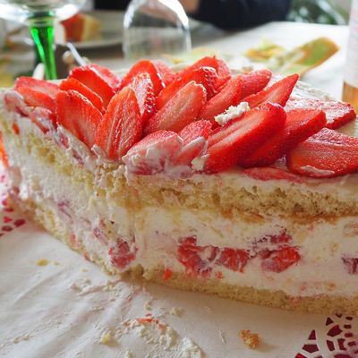 Fraisier revisité au mascarpone