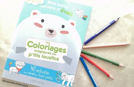 Choupinou découvre les coloriages magiques des ptits loustics chez Larousse