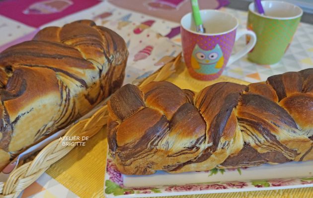 Pão Mármore de Chocolate (brioche)