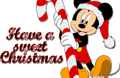 Have a sweet Christmas - Mickey - Disney - Noël - Gif scintillant - Gratuit
