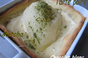 TARTELETTES POIRE CHOCOLAT BLANC MATCHA