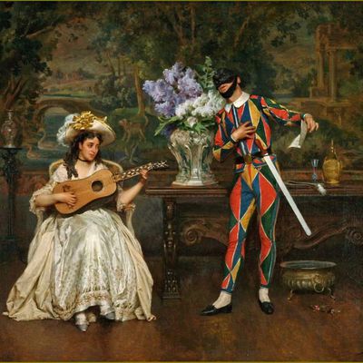 commedia dell'arte par les grands peintres -  Jules Worms(1832-1914)    Interlude Musical