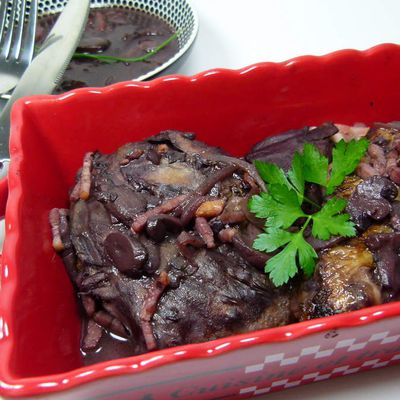 Poulet rôti transformé en poulet au vin de Bourgueil, tout un programme !