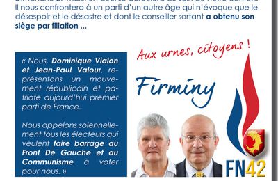 #Canton6 : #FN en duel face au #PCF / FDG le nouveau tract pour le 2nd Tour