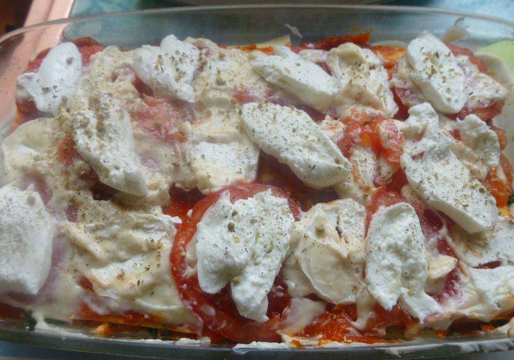 lasagnes épinards,tomate,chèvre