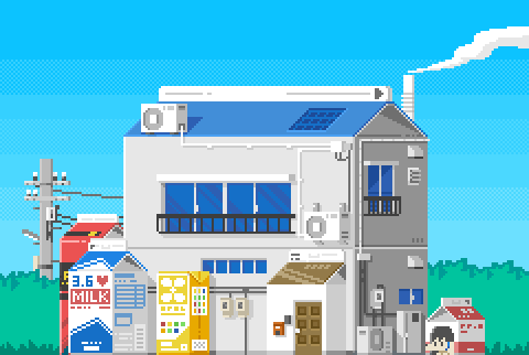 La représentation en 8 bits de la vie japonaise