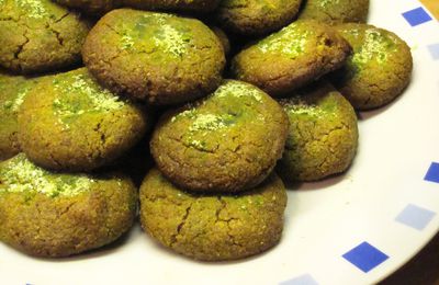 [Dessert] Cookies sablés aux amandes et thé vert