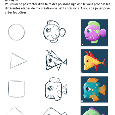 Petits poissons à bases des formes simples