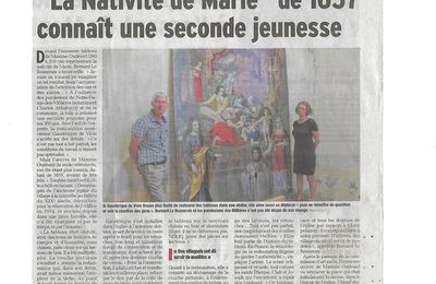 La nativité de Marie restauration (article du dauphiné libéré du 5 juin 2017)