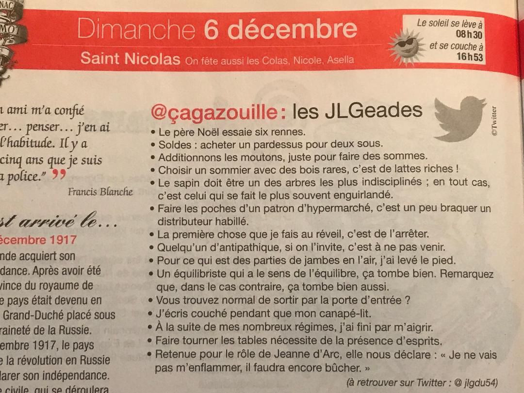 Les JLGeades dans l'almanach Vermot 2015 (décembre). - jlg54.over