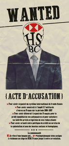 Où va l'argent ? Débat à la Plaine mardi 24/02 et arrestation symbolique du patron de HSBC jeudi 26/02