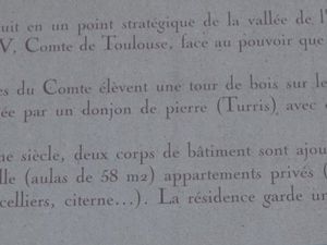 (infos sur le château )