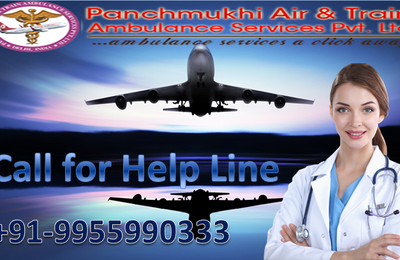 Modified therapeutic Service with technical remedial mass departure facility provided by Panchmukhi Air Ambulance in Kolkata and Guwahati