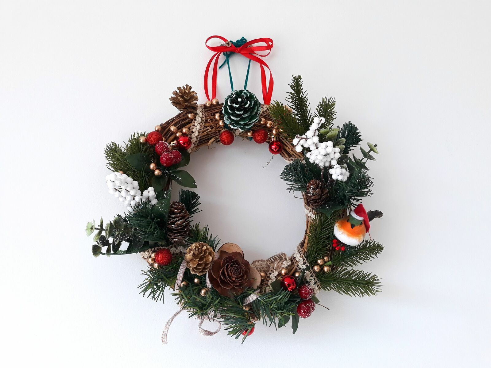 Couronne de Noël en brindilles tressées sur Overblog ! 