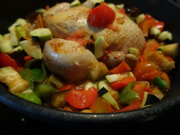 Poulet en Cocotte de Ratatouille 