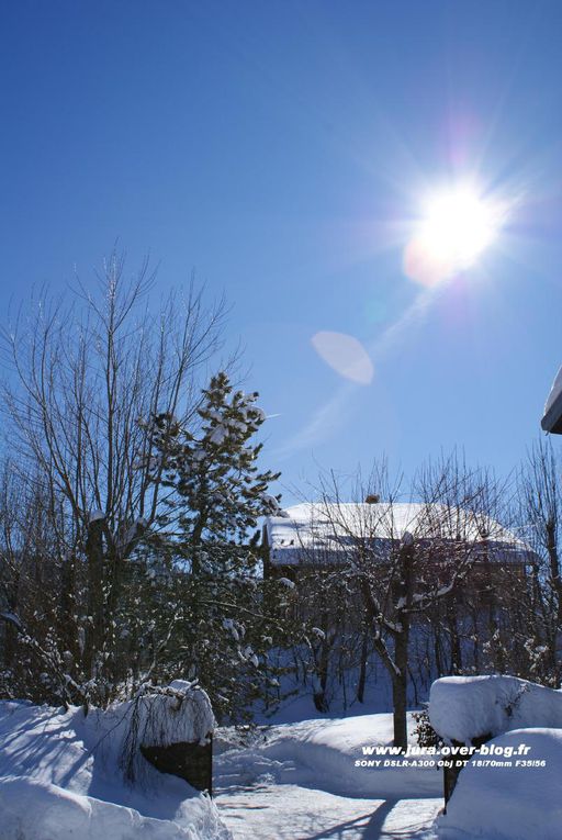 Les photos ce cet hiver 2009, prisent avec un SONY DSLR-A300 Objectif DT 18-70mm F35-56. ballade à travers le Haut Jura avec l'or blanc tant attendu ! Cette année 2009 reste exeptionelle !