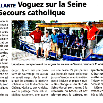 Voguez sur la Seine avec le Secours Catholique Vernonnais