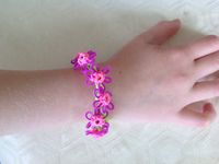 Premières oeuvres Rainbow Loom