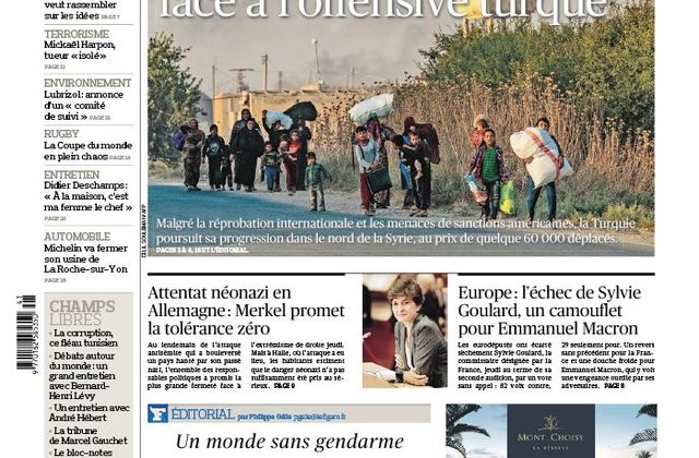 La UNE des quotidiens nationaux ce vendredi 11 octobre.