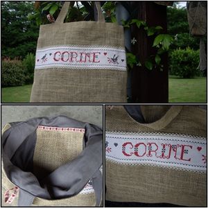 Sac toile de jute!  petite commande perso!