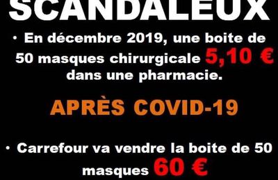 Coronavirus - Le scandale du prix des masques     