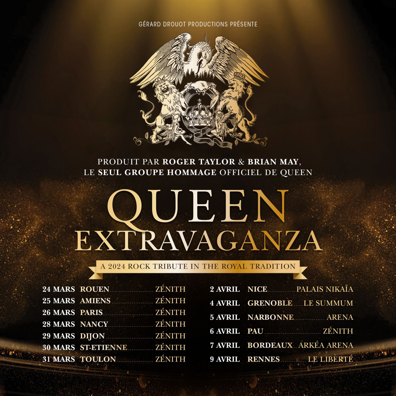 Queen Extravaganza tournée française 2024 Zénith Paris mars