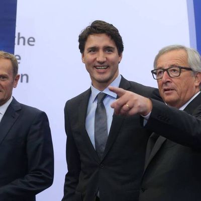 CETA: "Bien joué", se réjouit Justin Trudeau à son arrivée au sommet UE-Canada 