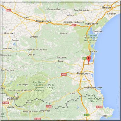 Pyrénées Orientales - Saint Hippolyte - Position fortifications sur carte