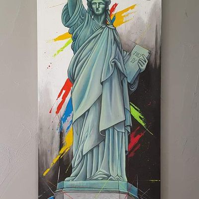 Liberté, acrylique sur toile 50x150 cm  (Commande spéciale)