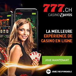 jouer aux jeux de casino en ligne légalement en Suisse sur Casino 777