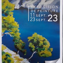 Exposition à Carqueiranne à "La Galerie", 22 avenue Jean Jaurès. Vernissage le 14 septembre à 18h.