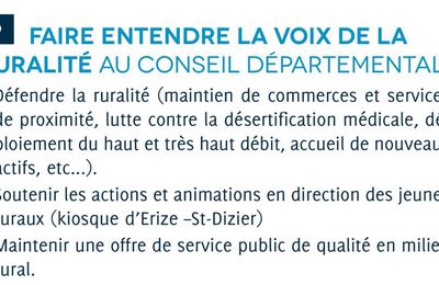 Proposition 9: faire entendre la voix de la ruralité au Conseil Départemental 