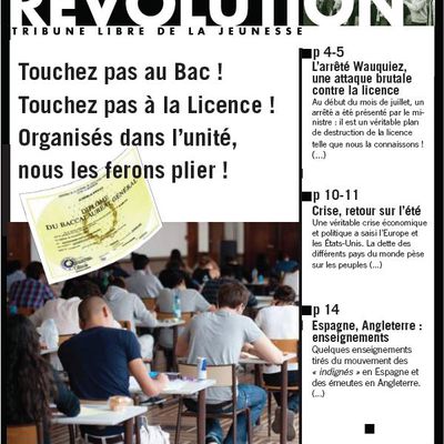 Le journal "Révolution" n°15 vient de paraître !