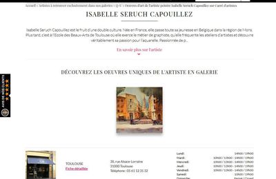 Aquarelle Toulouse Isabelle Seruch Capouillez, mes aquarelle exposées chez Carré d'Artistes 