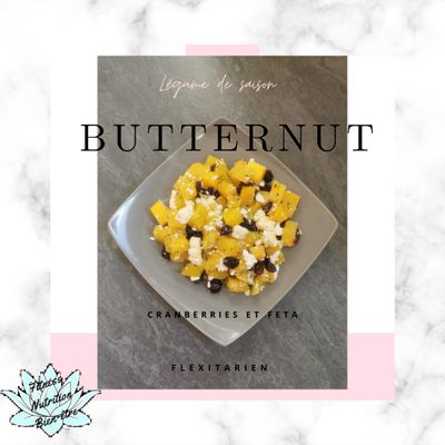 Butternut rôtie aux cranneberies et à la féta