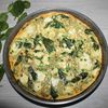 Frittata de  spaghettis  aux épinards et petits pois 