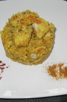 Mijoté de pangas - riz - poireau au curry (5 ♥)