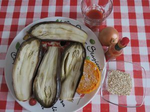 Gratin de chair d'aubergine au gris nez