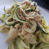 Petit Plat de Tagliatelles de Courgettes crues au Mesclia de Petit Epeautre