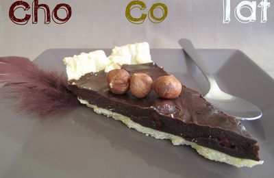 Tarte au chocolat et noisettes caramélisées