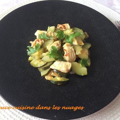 Blancs de poulet au citron confit et courgette 