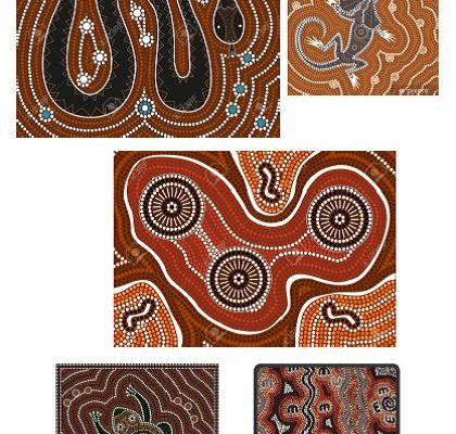 Graphisme « Tourner autour – suivre un contour à la manière des aborigènes » pour MS et GS - P5- SEM 8 – MARDI
