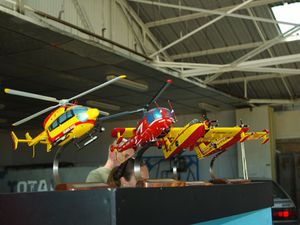 Maquettes de quelques appareils équipant la Sécurité Civile et les aéromodélistes.