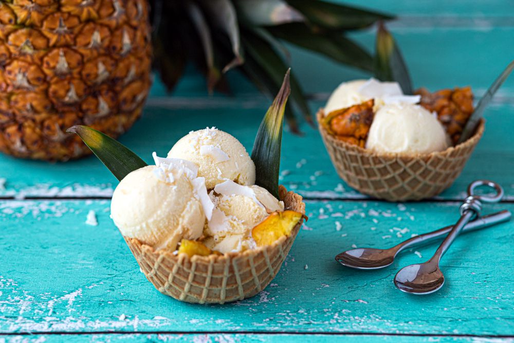 glace ananas coco