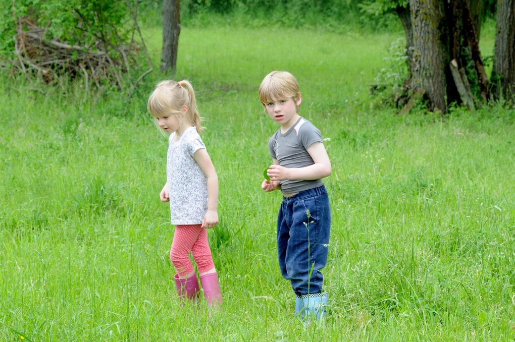 Les enfants du périscolaire de Chambrey et leurs animateurs Clémentine et Pierre ont redonné vie au jardin pédagogique avec la présence d'une jeune volontaire de la fédération des foyers ruraux de Moselle, Cécile.