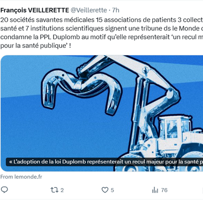 Proposition de loi Duplomb-Ménonville : le recul effarant de la science et de la rationalité chez des associations et sociétés savantes médicales