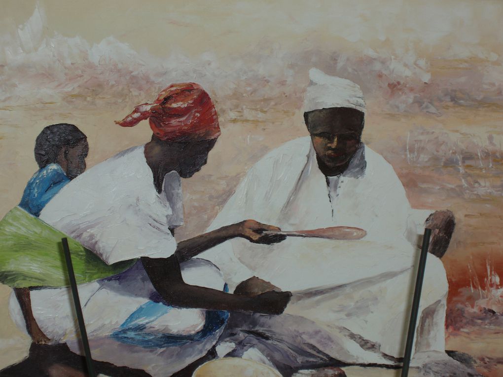 Personnage Africain sous différentes formes, des portraits très réalistes à des figures plus contemporaines.