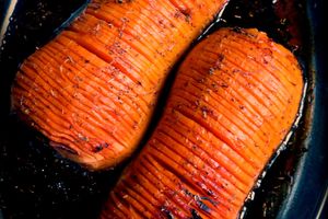 Courge butternut hasselback